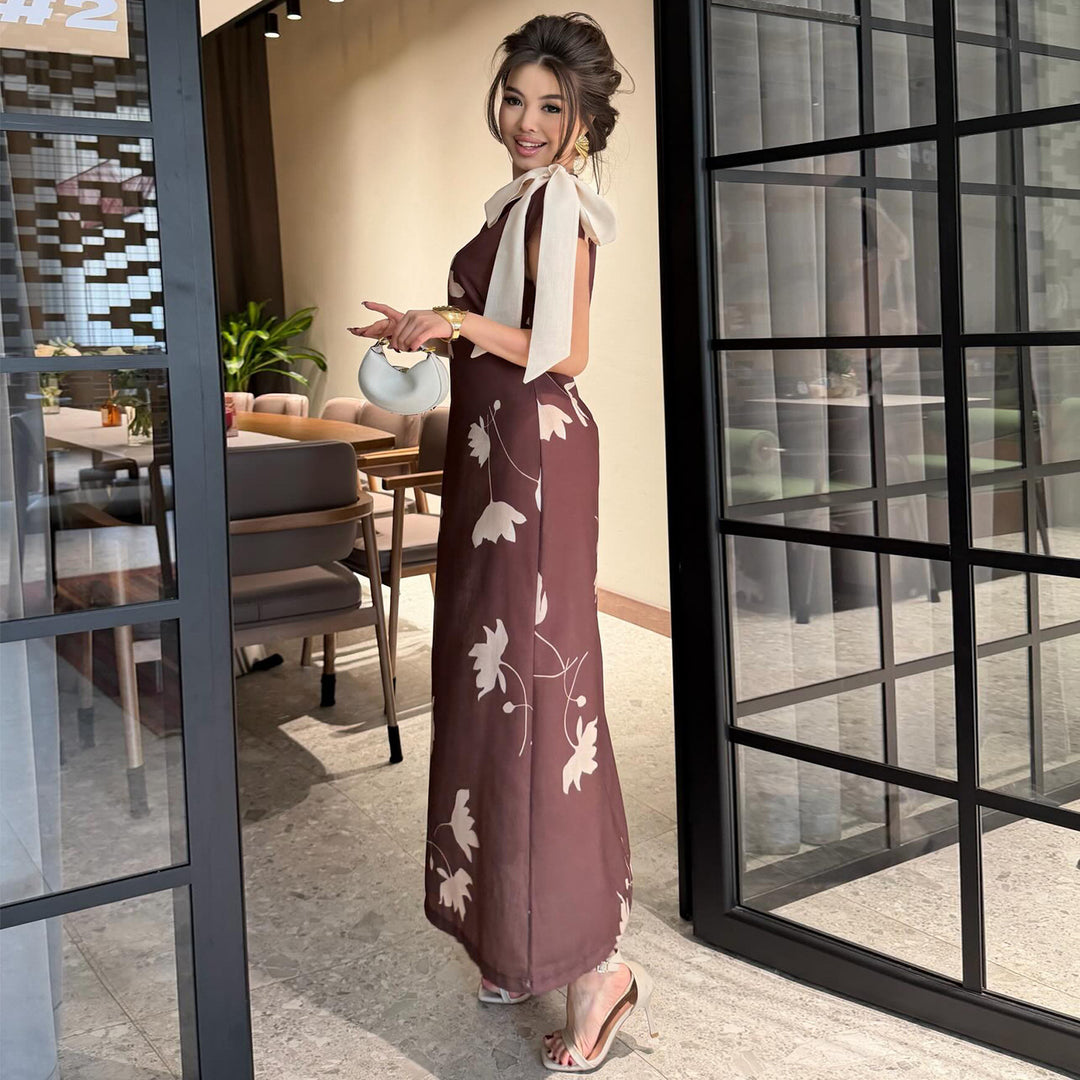 Damen Maxi-Kleid mit floralem Design Drune