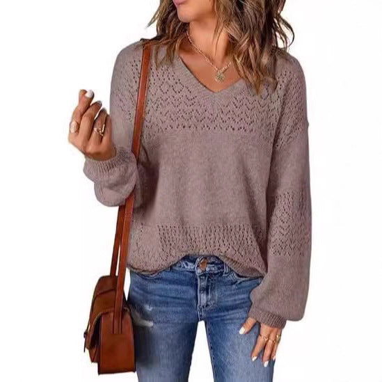 Damen luftiger Strickpullover Drune