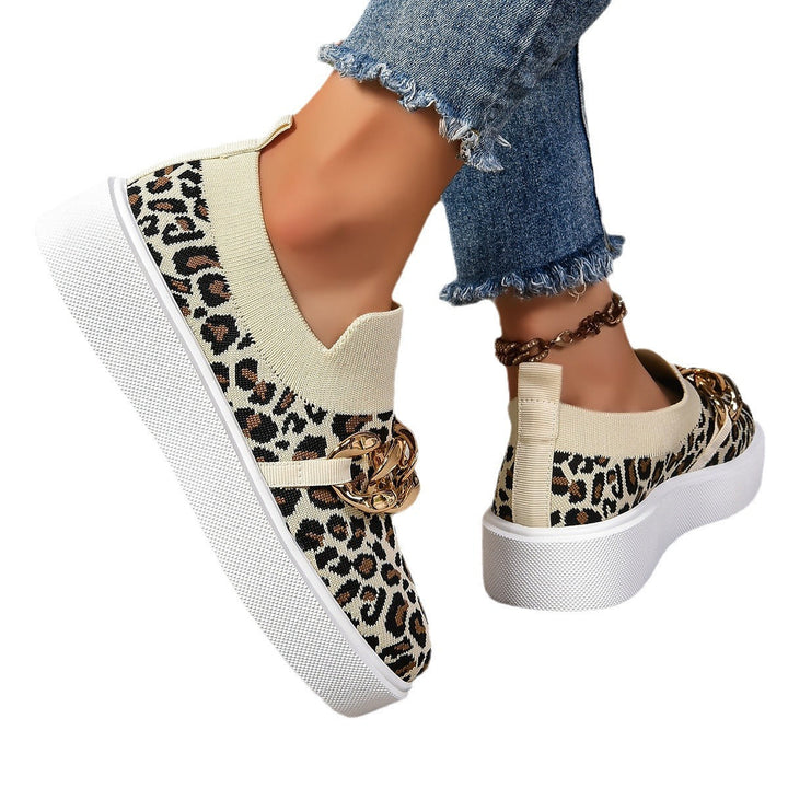 Damen Modische Slip-On Sneakers mit elegantem Ketten-Detail Drune