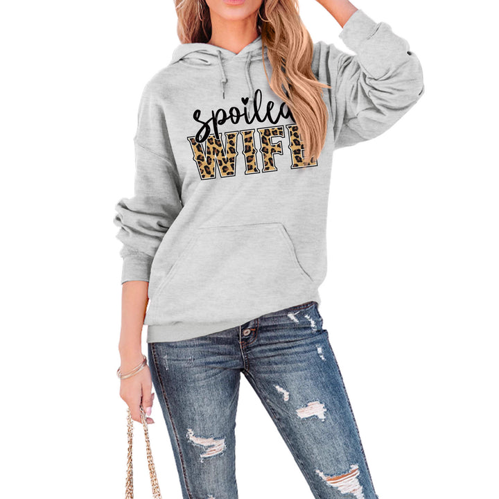 Damen Kapuzenpullover mit kreativem und elegantem Schriftzug Drune