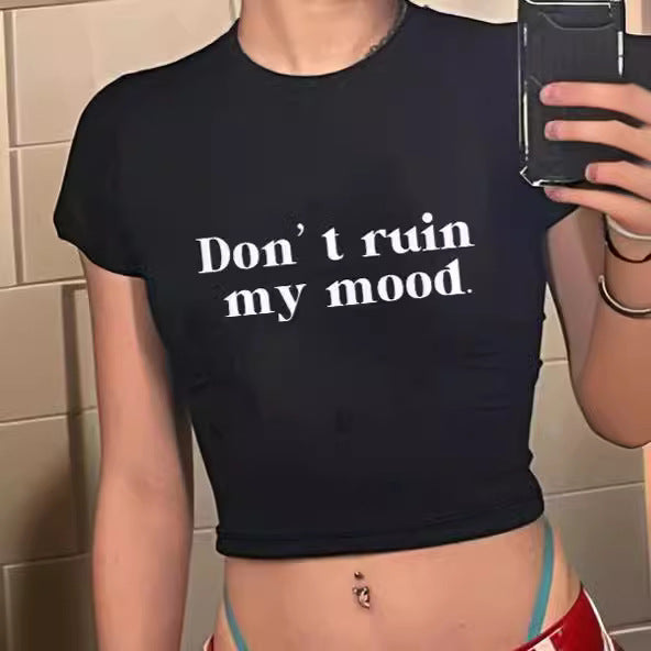 Damen Crop-Top mit innovativem Spinnen-Netz-Design Drune