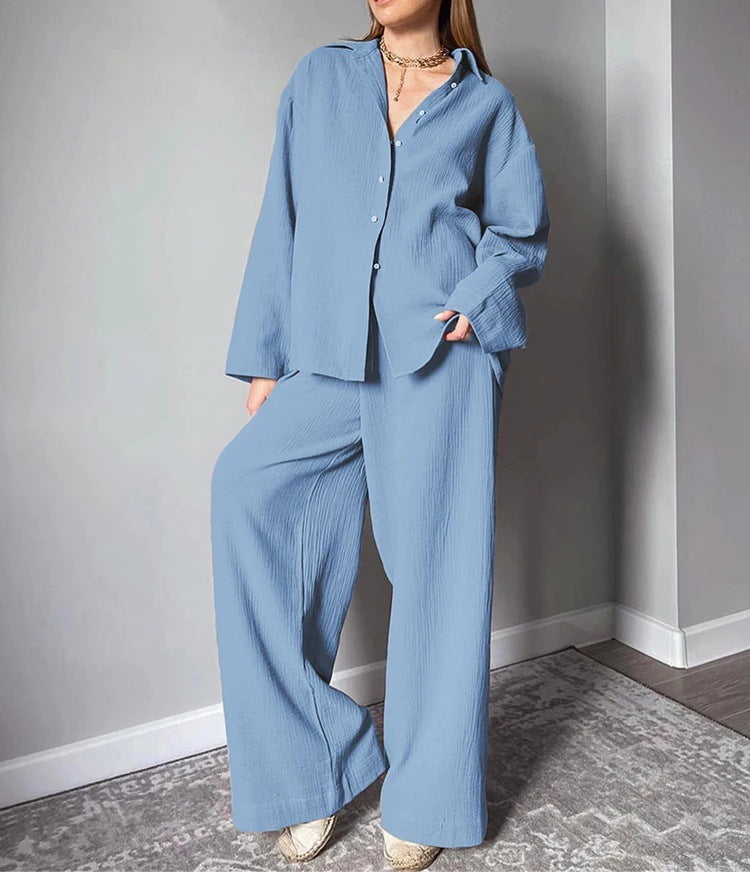 Damen Relaxed Fit Strukturierter Koordinierter Satz Drune