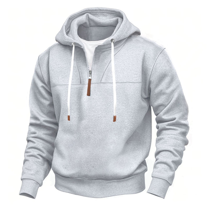 Herren Kapuzenpullover mit halbem Reißverschluss und hochwertigen Materialien Drune