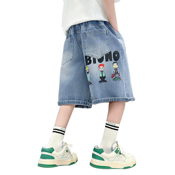 Jungen Denim-Shorts mit exklusivem Comic-Print Drune