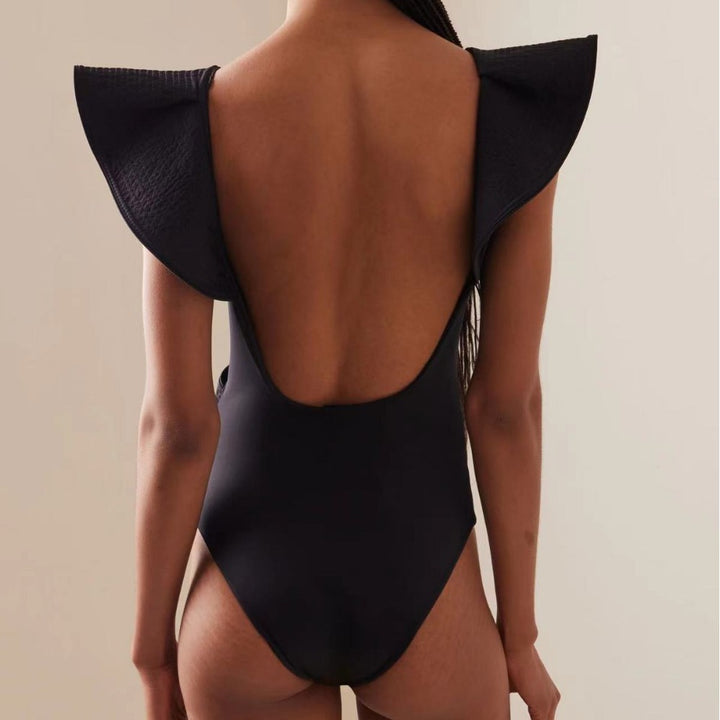 Damen Schwimmanzug mit Rüschendetails Drune