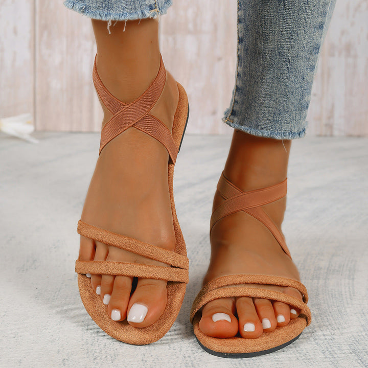 Damen elegante Riemchen-Sandaletten mit vielseitigem Fußbett und modischem Design Drune