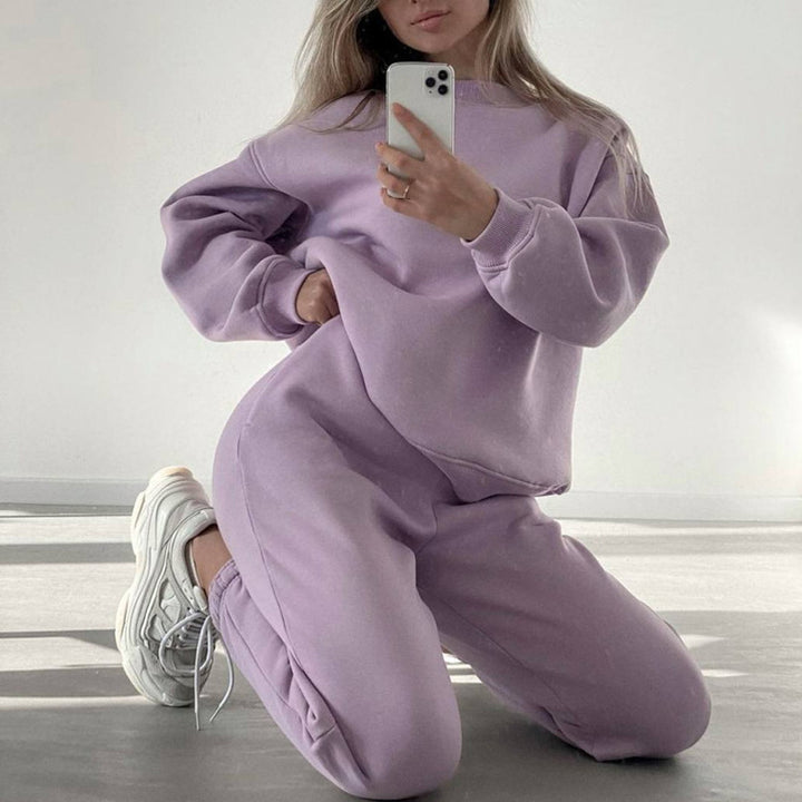 Damen lässiger Sweat-Anzug mit komfortablem Schnitt Drune