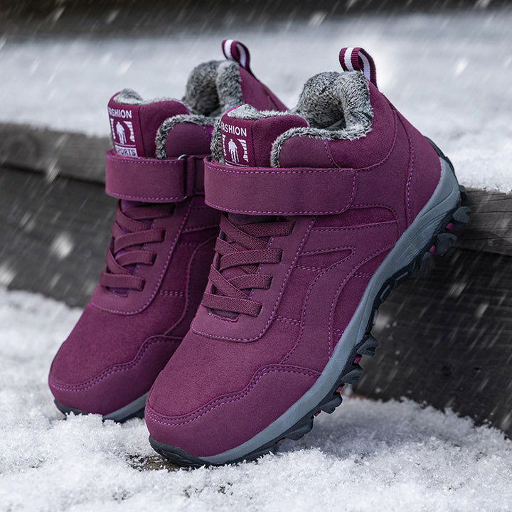 Damen isolierte Wanderschuhe mit rutschfester Sohle und praktischer Klettverschlusslösung Drune