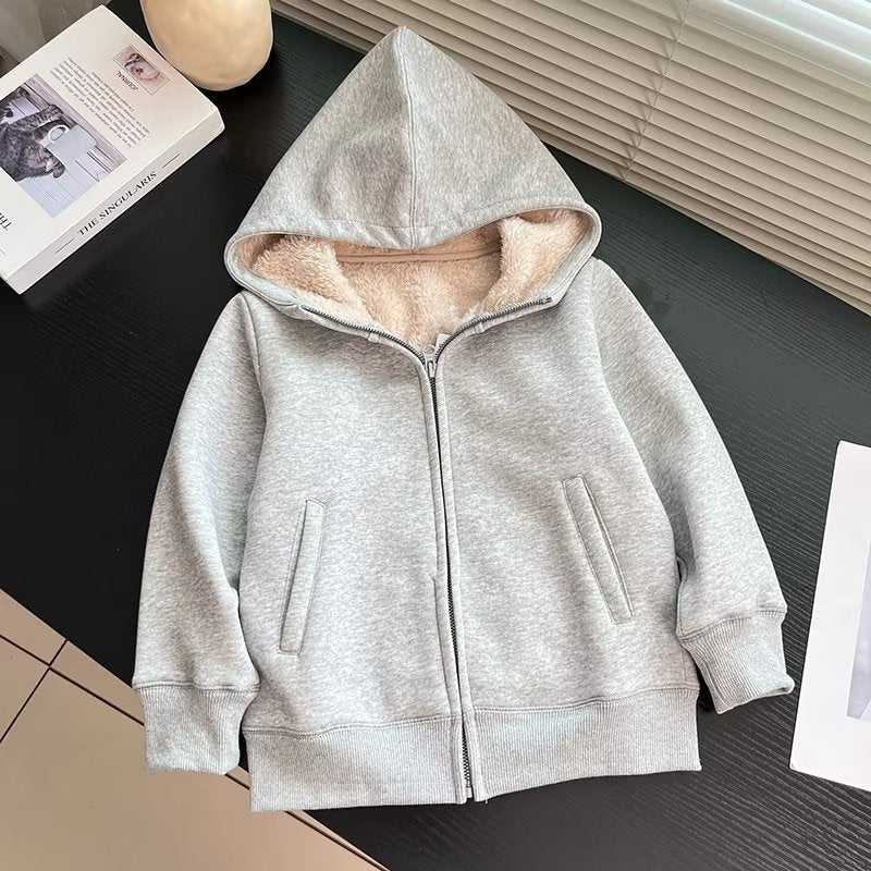 Damen kuschelige und warme Hoodie-Jacke mit Fleecefutter Drune