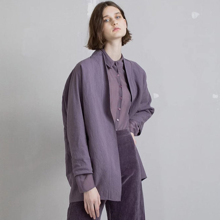 Damen elegante und transparente Bluse Drune