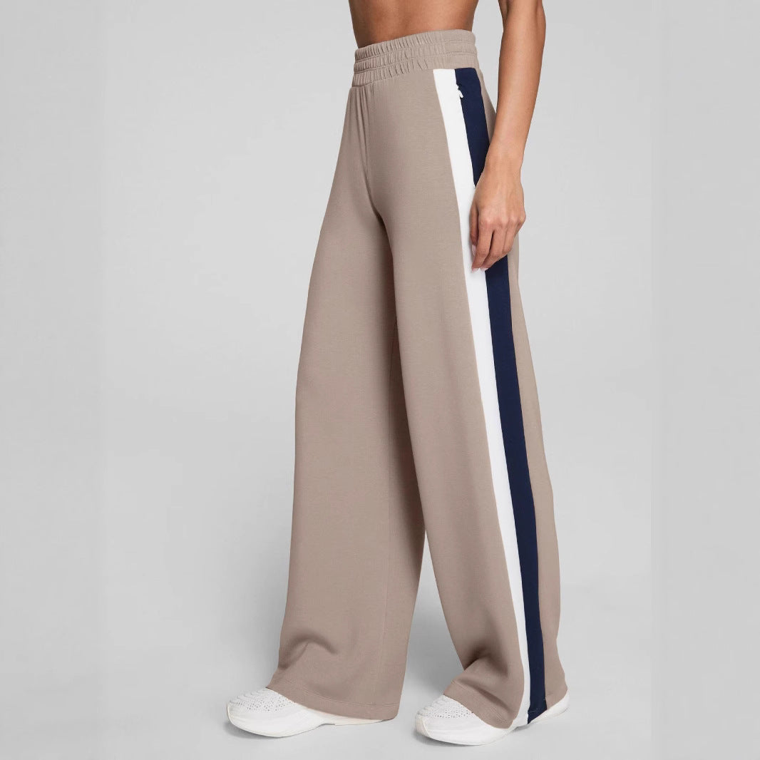 Damen Sportliche lange Hose mit seitlichen Kontraststreifen Drune