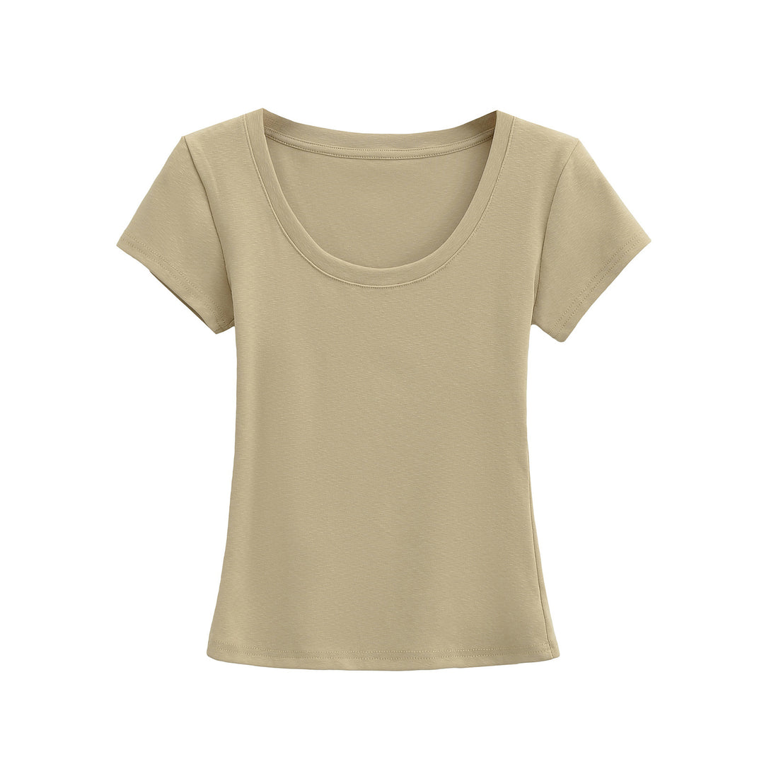 Damen Rundhals T-Shirt aus atmungsaktivem Material mit strukturierter Oberfläche Drune