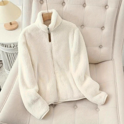 Damen Fleecejacke mit hohem Kragen und Reißverschluss Drune
