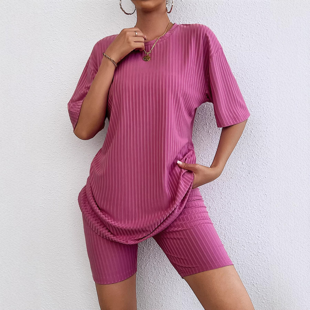 Damen Sportliches Kurzarm-Kleid mit integriertem Radlerhose Drune