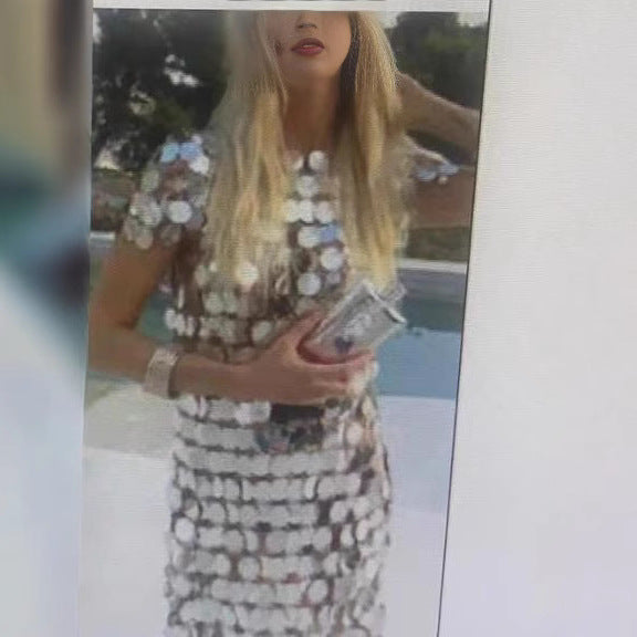 Damen Glitzerndes Abendkleid mit Paillettenbesatz und figurbetontem Schnitt Drune