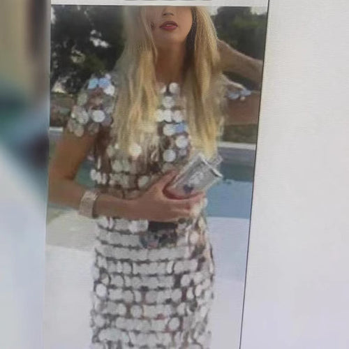 Damen Glitzerndes Abendkleid mit Paillettenbesatz und figurbetontem Schnitt Drune