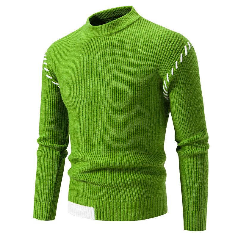 Herren modischer Strickpullover mit einzigartigem Design und hohem Kragen Drune