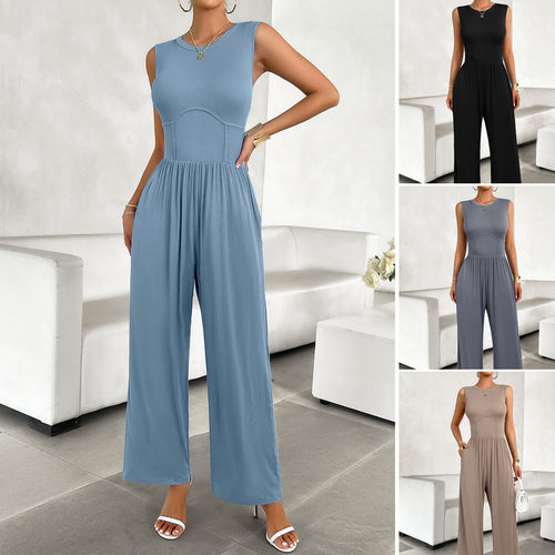 Damen eleganter Jumpsuit mit weitem Schnitt und figurschmeichelndem Design Drune