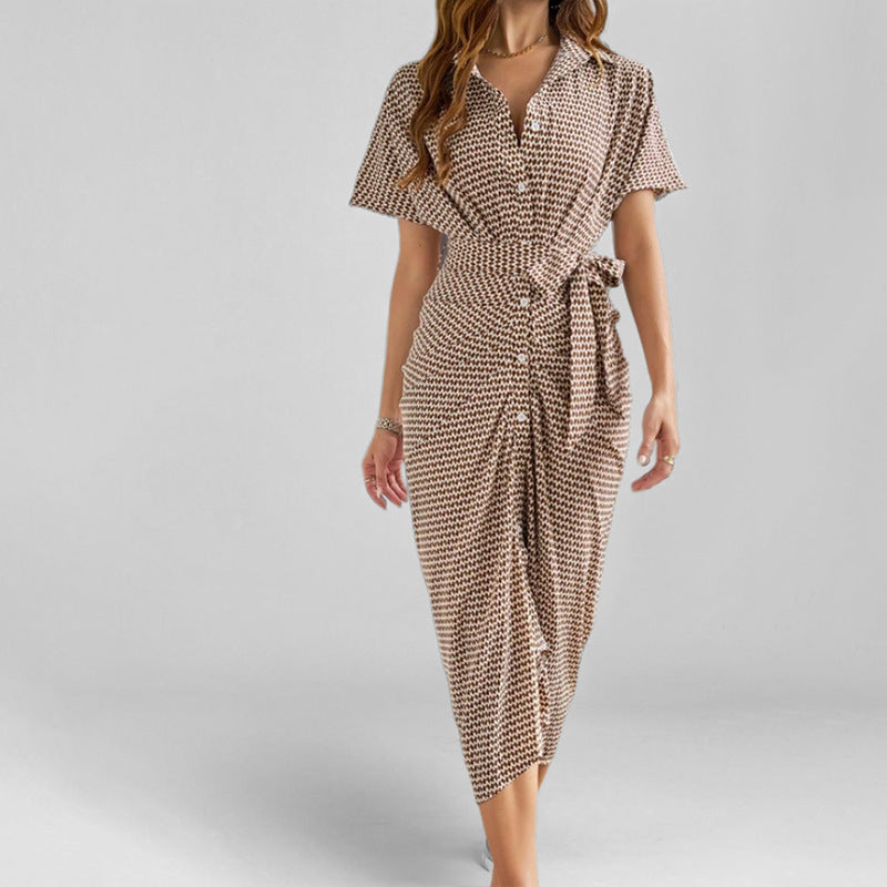 Damen Hemdblusenkleid mit tailliertem Schnitt Drune