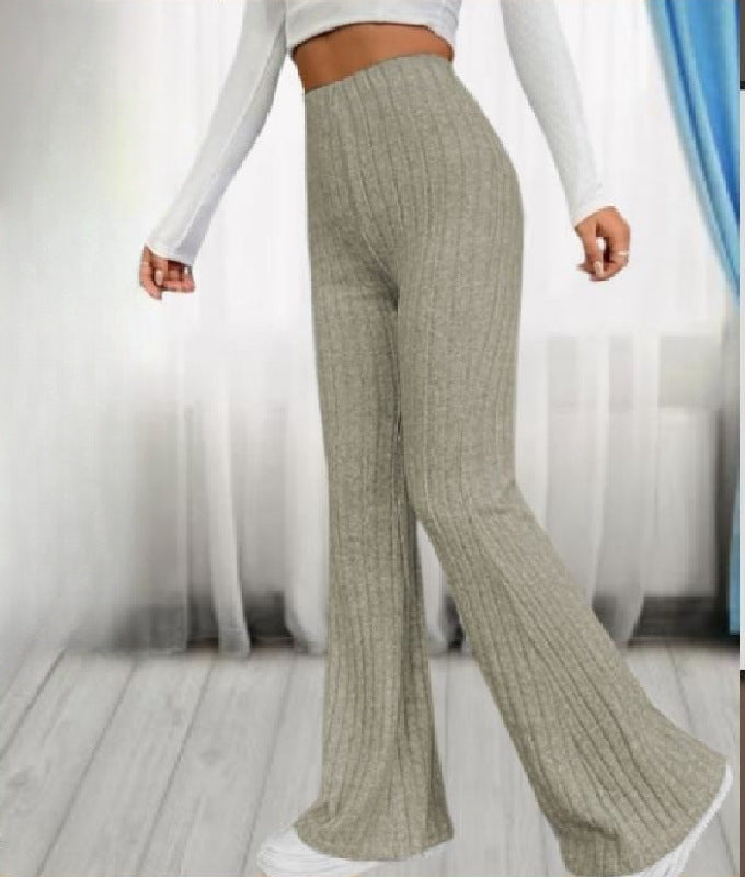 Damen Hochtaillierte Rippstrickleggings Drune