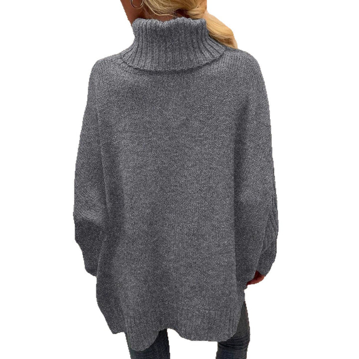 Damen Großer Kuschelpullover mit Rollkragen und Rippdetails Drune