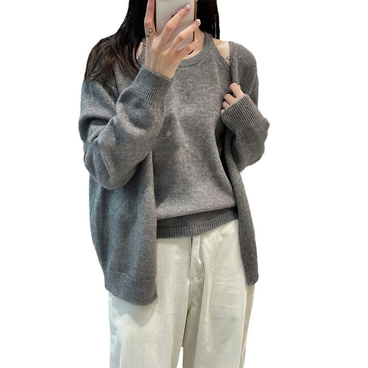 Damen kuschelige Strickjacke mit verlängertem Schnitt und feiner Textur Drune