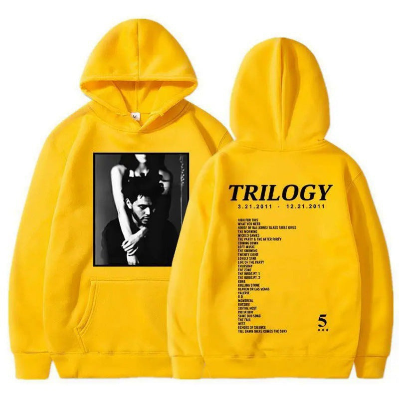Damen Kapuzenpullover mit künstlerischem Fotodruck und einzigartigem Schriftzug Drune