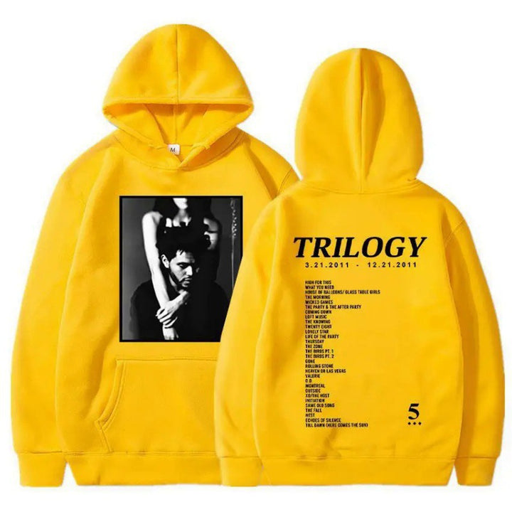 Damen Kapuzenpullover mit künstlerischem Fotodruck und einzigartigem Schriftzug Drune