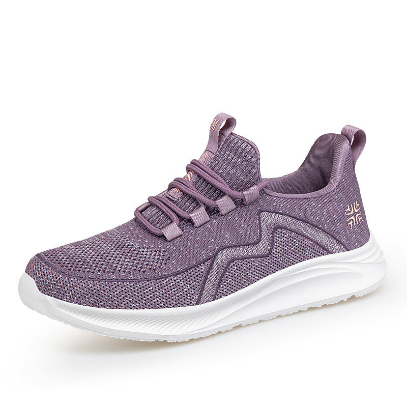 Damen nan atmungsaktiver Strick-Sneaker mit Memoryschaum Innensohle und stoßdämpfender EVA-Zwischensohle Drune