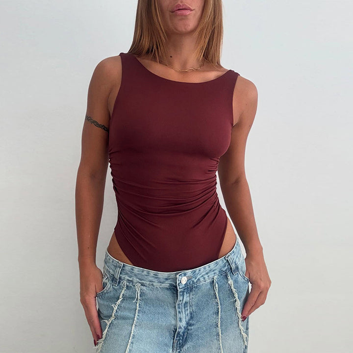 Damen Bodysuit mit elegantem Rüschendetail Drune