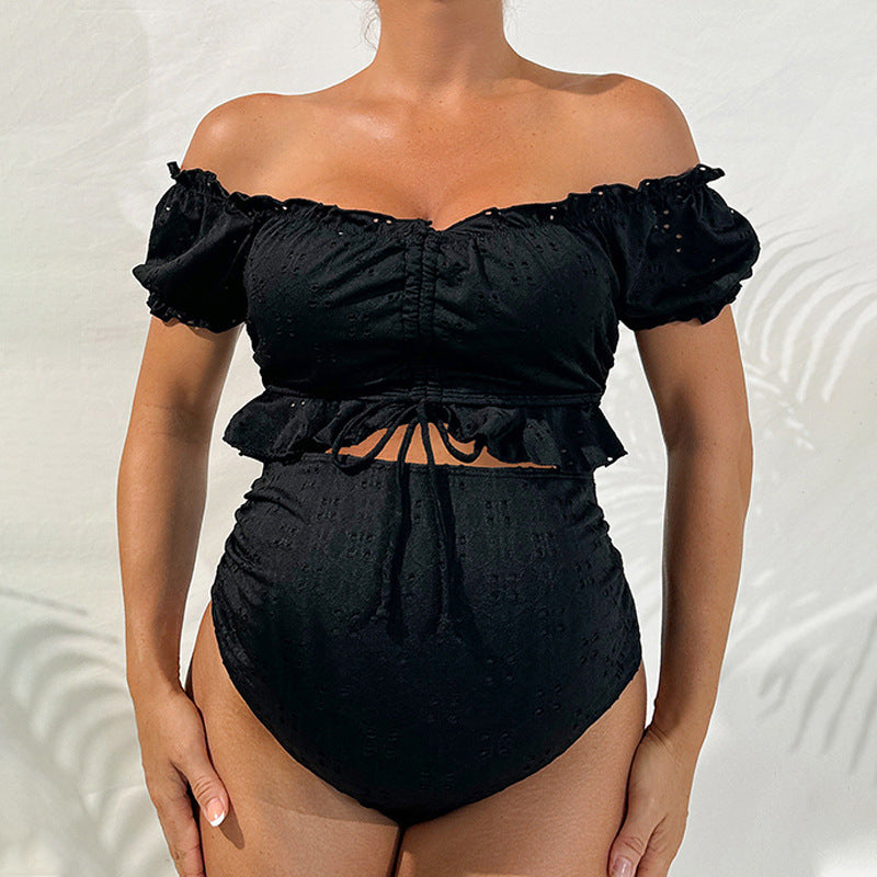 Damen Umstandsbikini mit romantischen Rüschendetails Drune