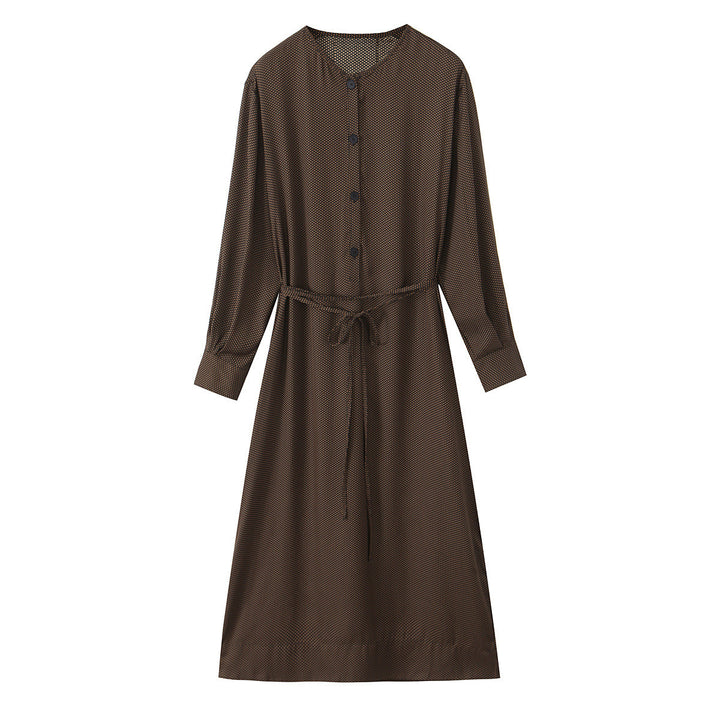 Damen Midikleid mit Knopfleiste und taillierbarem Gürtel Drune