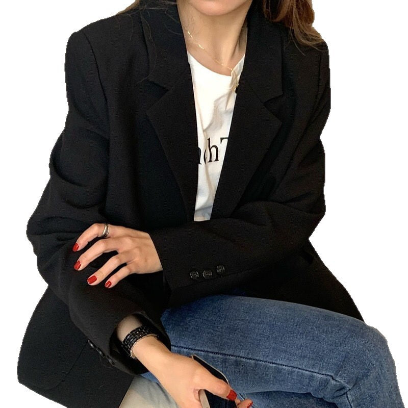 Damen Elegante Blazerjacke mit Taschen Drune
