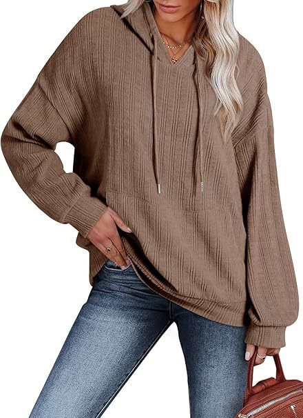 Damen Oversized Kapuzenpullover mit strukturiertem Design Drune