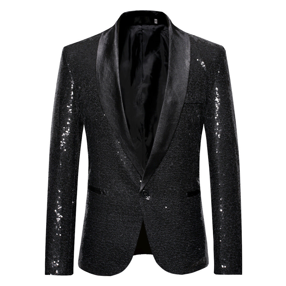 Herren eleganter Pailletten Blazer im modernen Schnitt Drune