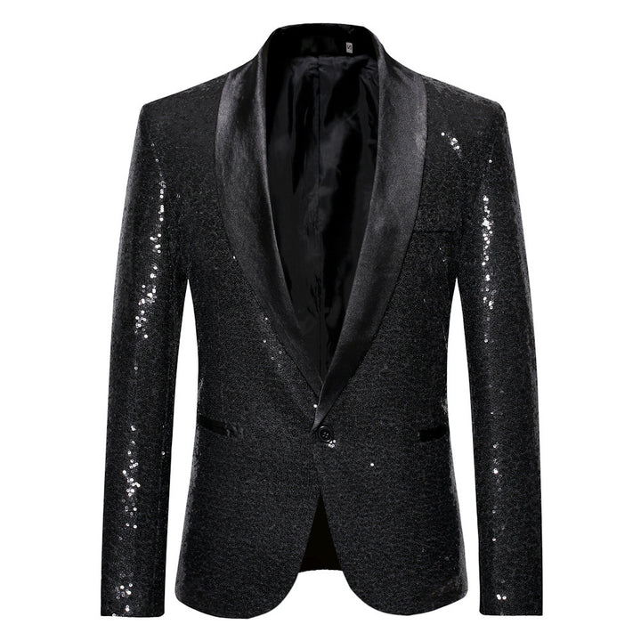 Herren eleganter Pailletten Blazer im modernen Schnitt Drune
