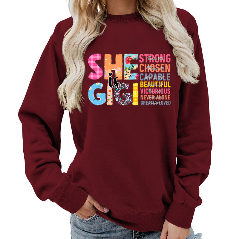 Damen Sweatshirt mit inspirierendem Text-Design Drune