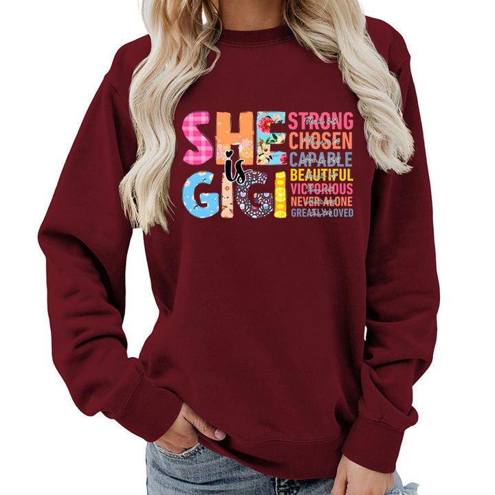 Damen Sweatshirt mit inspirierendem Text-Design Drune