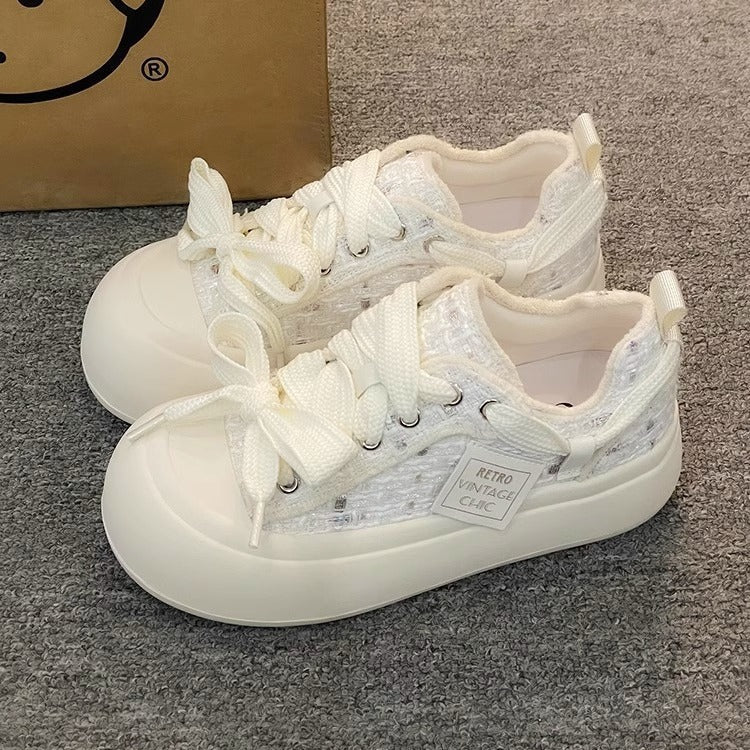 Damen Vintage Sport Sneakers mit komfortabler Gummisohle und weichem Obermaterial Drune