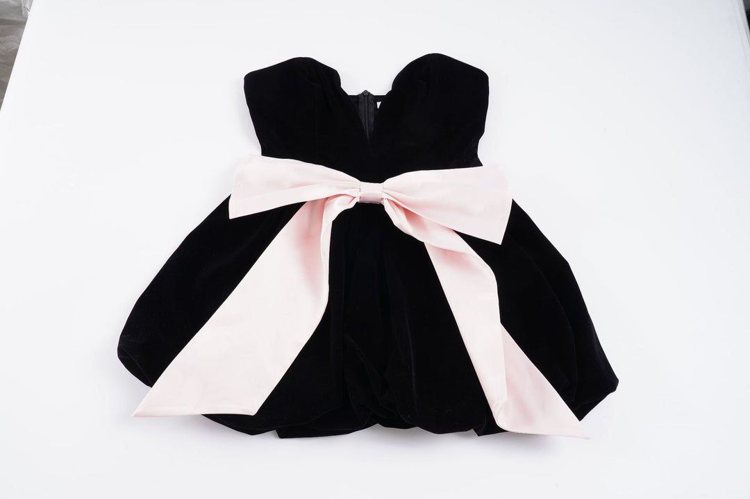 Damen Abendkleid mit voluminösem Rock und eleganter Satin-Schleife Drune