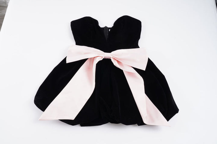 Damen Abendkleid mit voluminösem Rock und eleganter Satin-Schleife Drune