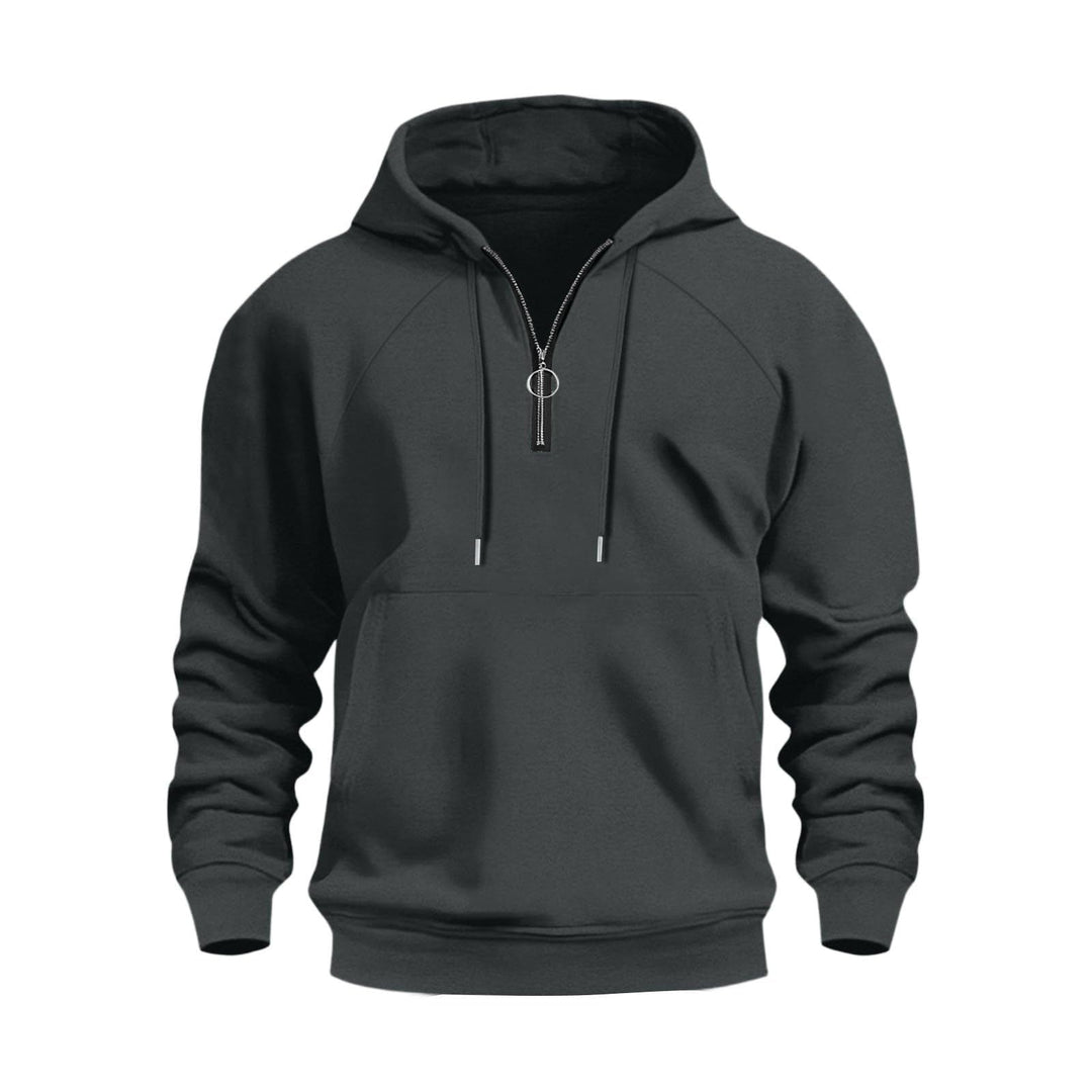 Herren funktionale Kapuzenpullover mit halbem Reißverschluss Drune