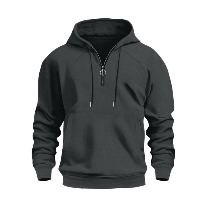 Herren funktionale Kapuzenpullover mit halbem Reißverschluss Drune
