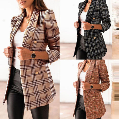 Damen eleganter Blazer mit modischem Strukturdesign Drune