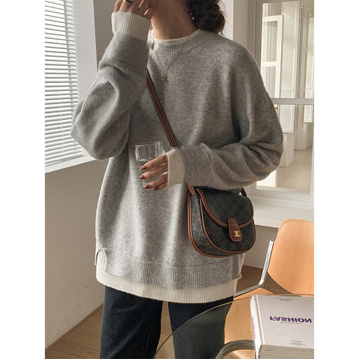 Drune | Grey and white oversized sweater