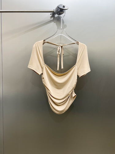 Damen Stretchbluse mit dekorativem Rückenausschnitt Drune