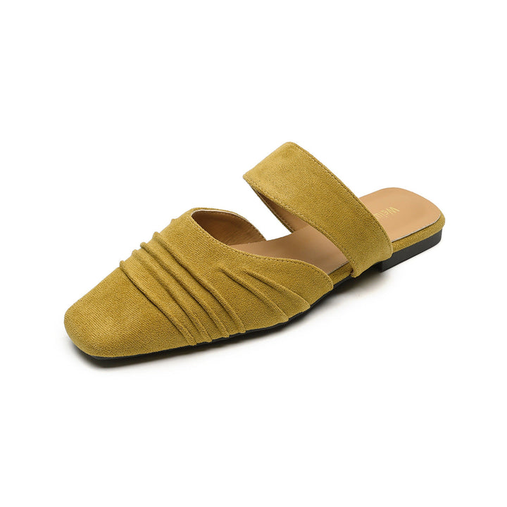 Damen Mokassin-Sandalen mit eleganten Riemen und stylischem Faltendesign Drune