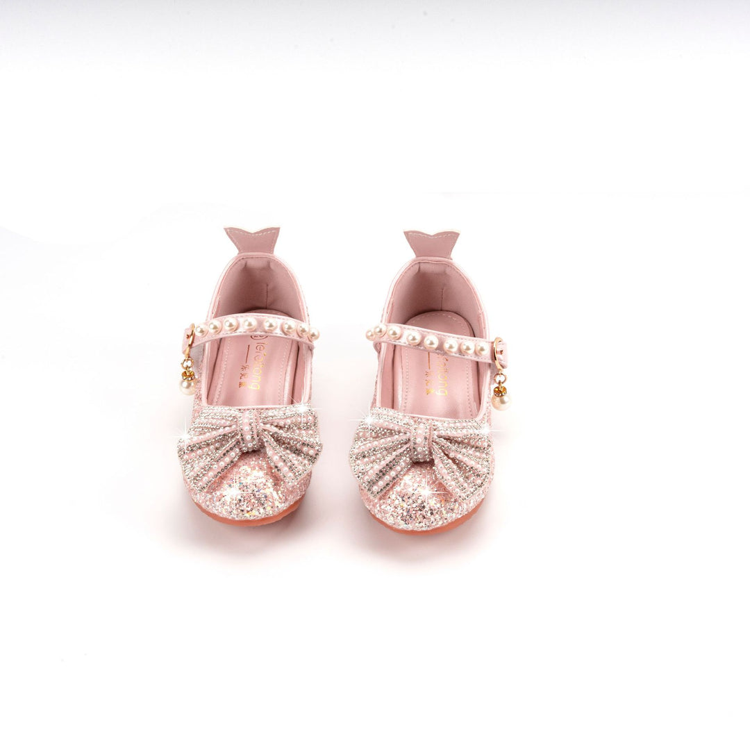 Damen Glitzernde Ballerinas mit Perlenverschluss Drune