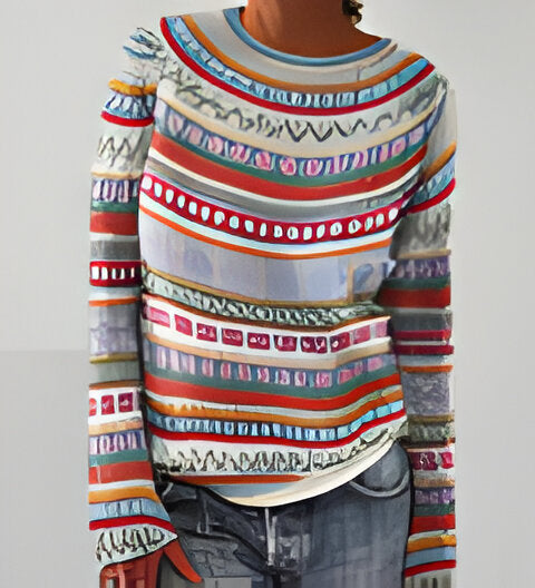 Drune | Modischer Strickpullover mit O-Ausschnitt