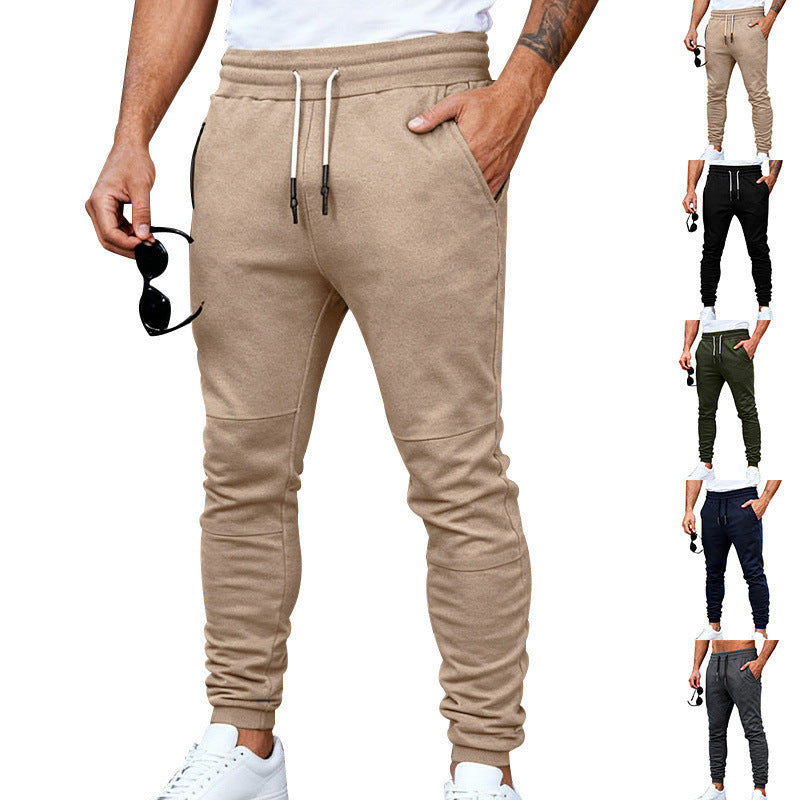 Herren nan tapered Jogginghose mit Kniepasse, elastischem Tunnelzugbund und Reißverschlusstaschen Drune
